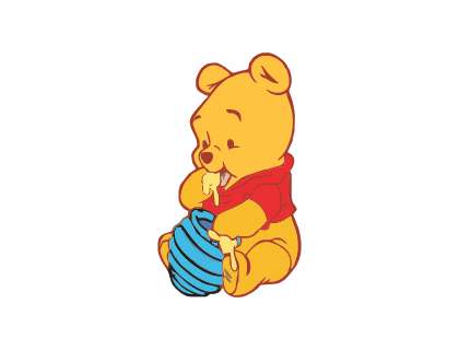 Baby Pooh Logo Vector Free Download