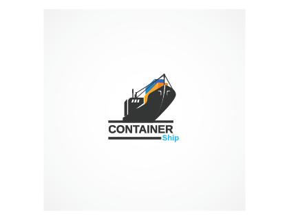 Container ship Logo PNG Vector