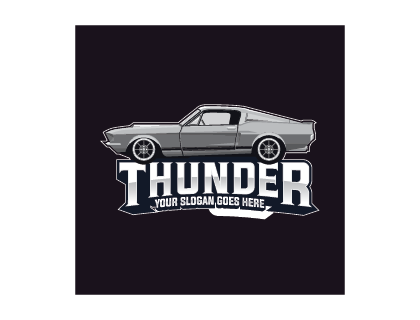 Muscle Car Logo PNG Vector