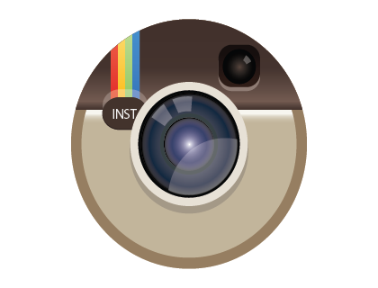 Instagram color icon Circle vector free