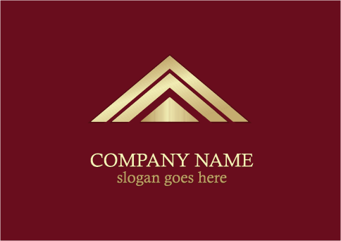 Gold Roof Line Logo Vector