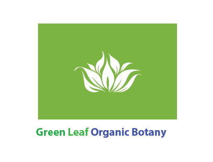 Green Leaf Organic Botany Logo Vector