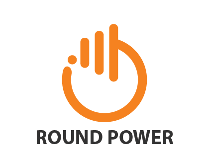 Round Power Button Abstract Logo