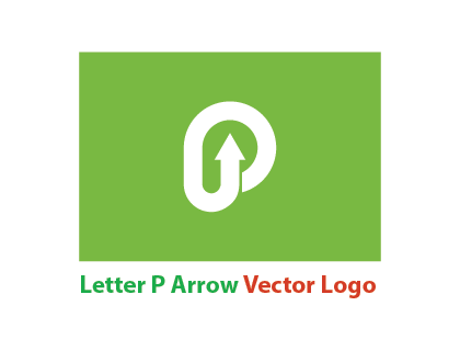 Letter P Arrow Vector Logo Vector