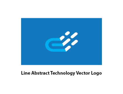 Line Abstract Technology Vector Logo Free