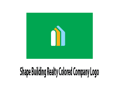 Shape Building Realty Colored Company Logo Vector