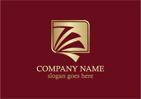 Square Paper Office Company Logo Vector