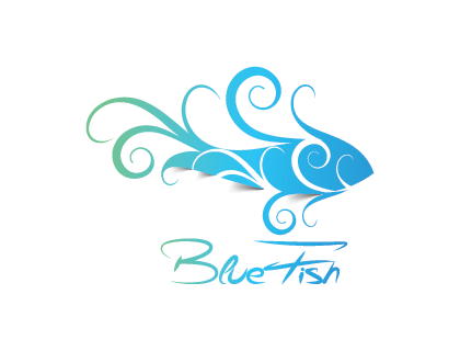 Blue Fish Logo Vector