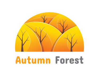Autumn Forest Logo Vector