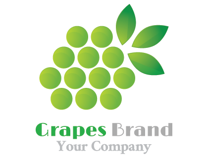 Grapes Brand Logo Vector