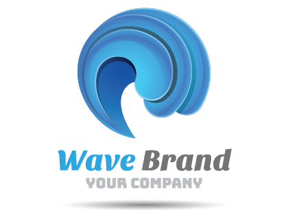 Wave Brand Logo Vector