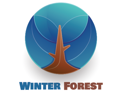 Winter Forest Logo Vector