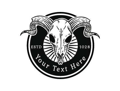 Bull Skull Logo Vector
