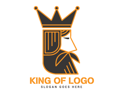 King Head Logo Vector