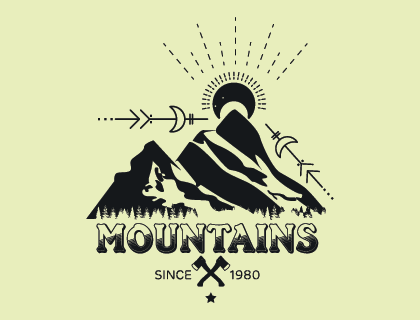 Mountain Explorer Logo Vector