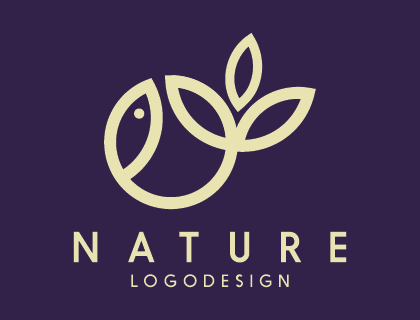 Nature Flat Sketch Logo Vector
