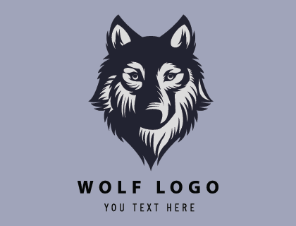 Wolf Silhouette Logo Vector