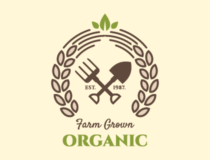 Farm Grown Organic Logo Vector